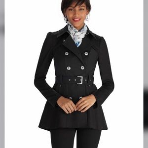 White House Black Market - black trench coat